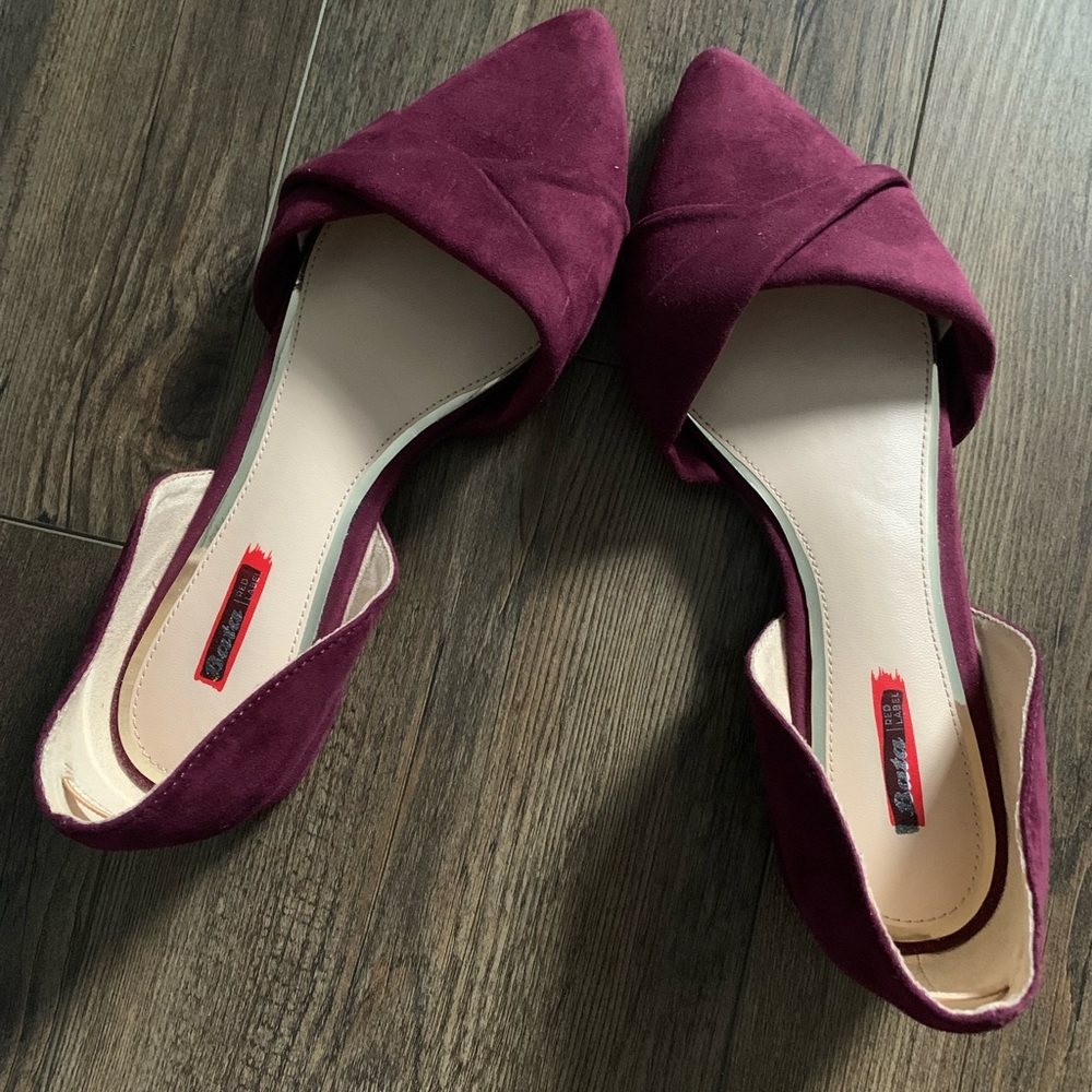 BATA Red Label Elegant Burgundy Women's Flats